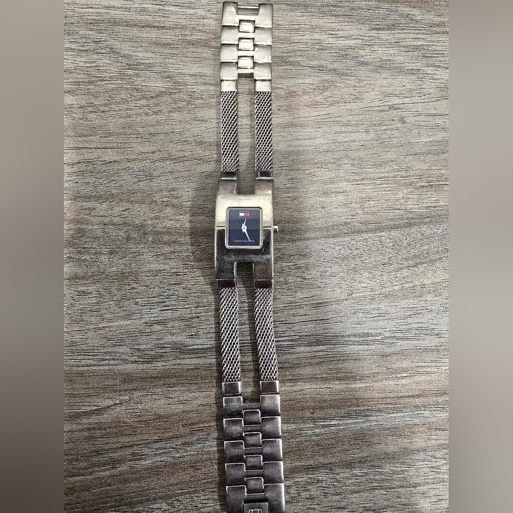 Women's Silver Watch with Blue Dial